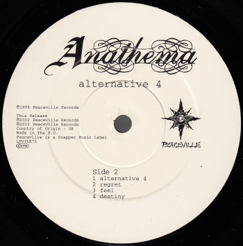 Anathema Alternative 4, Peaceville united kingdom, LP