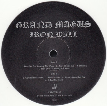 Grand Magus Iron Will, Rise Above Records united kingdom, LP white