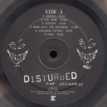 Disturbed The Sickness, Reprise Records europe, LP Smocky black