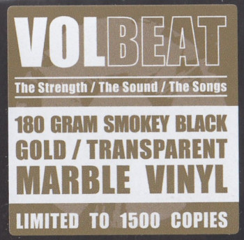 Volbeat The Strength / The Sound / The Songs, Mascot Records france, LP Smokey black gold/transparent marble