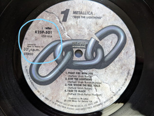 Metallica Ride The Lightning, Nexus japan, LP