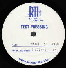 Metallica Ride The Lightning, Warner Bros. usa, LP Test Pressing