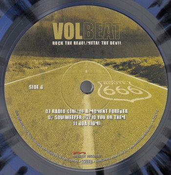 Volbeat Rock The Rebel / Metal The Devil, Mascot Records europe, LP blue/black splatter