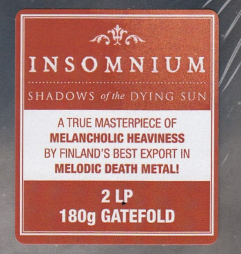 Insomnium Shadows Of The Dying Sun, Century Media europe, LP