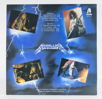 Metallica Ride The Lightning, Music For Nations france, LP