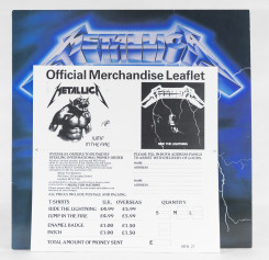 Metallica Ride The Lightning, Music For Nations france, LP