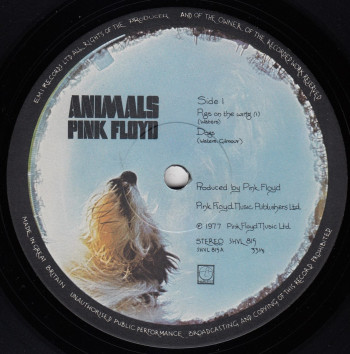 Pink Floyd Animals, Harvest united kingdom, LP