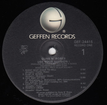 Guns N' Roses Use Your Illusion I, Geffen Records usa, LP