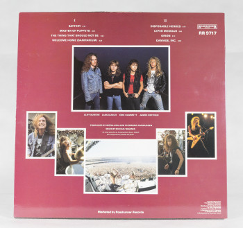 Metallica Master Of Puppets, Roadrunner holland, LP