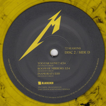 Metallica 72 Seasons, Blackened/Universal europe, LP Yellow/Black Marbled