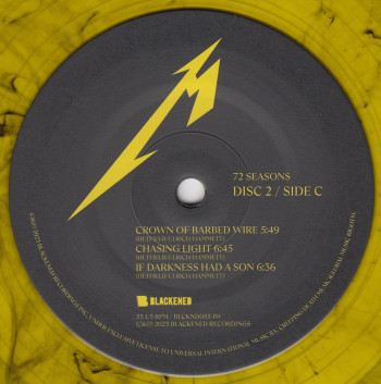 Metallica 72 Seasons, Blackened/Universal europe, LP Yellow/Black Marbled