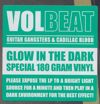 Volbeat Guitar Gangsters & Cadillac Blood, Mascot Records europe, LP glow in the dark
