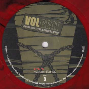 Volbeat Guitar Gangsters & Cadillac Blood, Mascot Records europe, LP red/black smoked marbled