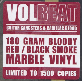 Volbeat Guitar Gangsters & Cadillac Blood, Mascot Records europe, LP red/black smoked marbled