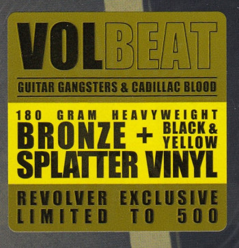 Volbeat Guitar Gangsters & Cadillac Blood, Mascot Records europe, LP Bronze/black yellow splatter