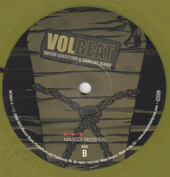 Volbeat Guitar Gangsters & Cadillac Blood, Mascot Records europe, LP Bronze/black yellow splatter