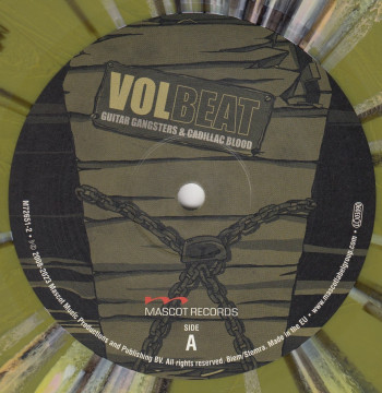 Volbeat Guitar Gangsters & Cadillac Blood, Mascot Records europe, LP Bronze/black yellow splatter