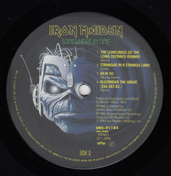 Iron Maiden Somewhere In Time, EMI japan, LP