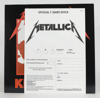 Metallica Kill'Em All, Music For Nations france, LP