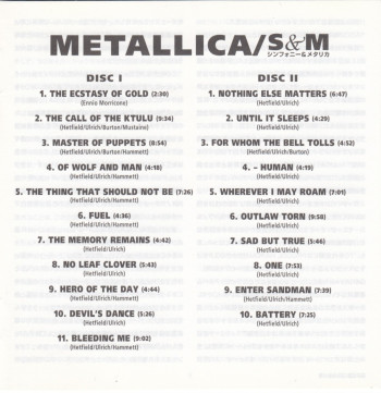 Metallica S&M, SME japan, CD Promo