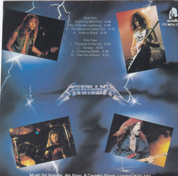 Metallica Ride The Lightning, Music For Nations france, CD