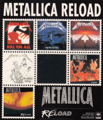 Metallica Reload, Sony japan, CD Promo