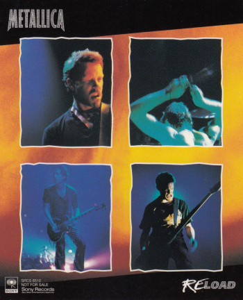 Metallica Reload, Sony japan, CD Promo