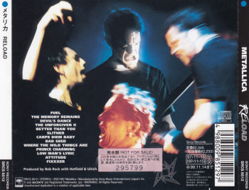 Metallica Reload, Sony japan, CD Promo