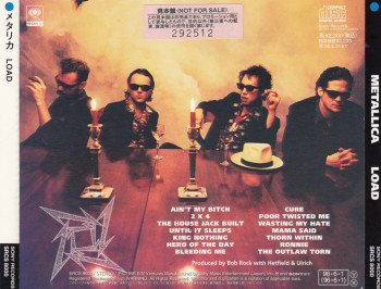 Metallica Load, Sony japan, CD Promo