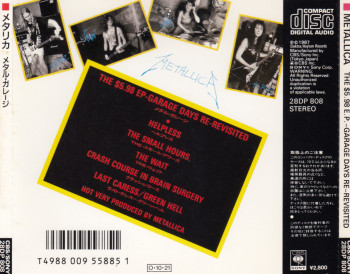 Metallica Garage Days Re-Revisited, CBS/Sony japan, CD