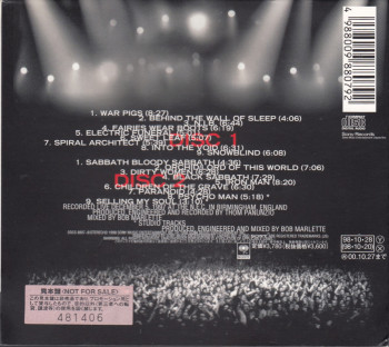 Black Sabbath Reunion, Sony japan, CD Promo