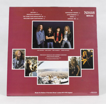 Metallica Master Of Puppets, Music For Nations united kingdom, LP