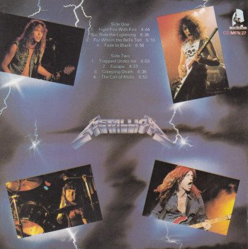 Metallica Ride The Lightning, Music For Nations united kingdom, CD