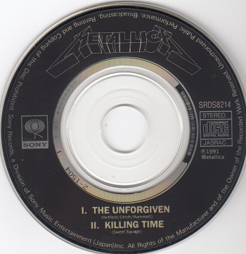 Metallica The Unforgiven, Sony japan, 3"