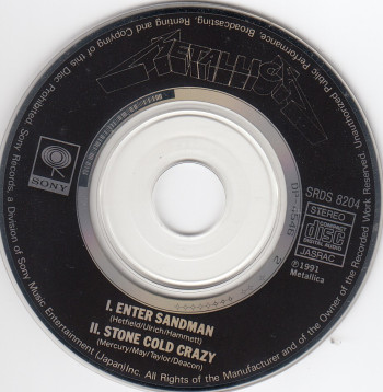 Metallica Enter Sandman, Sony japan, 3"