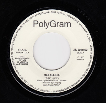 Metallica Fuel, Polygram italy, 7" Promo