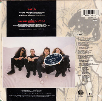 Metallica One, Vertigo/Phonogram france, 7" Promo