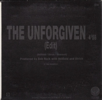Metallica The Unforgiven, Vertigo/Phonogram france, CD Promo