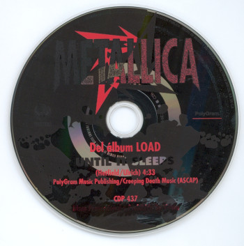 Metallica Until It Sleeps, Polygram mexico, CD Promo