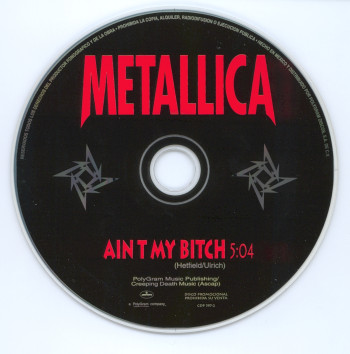 Metallica Ain't My Bitch, Polygram/Mercury mexico, CD Promo