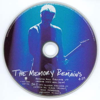 Metallica The Memory Remains, Polygram mexico, CD Promo