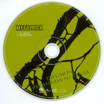Metallica St Anger (single), Vertigo/Universal argentina, CD Promo