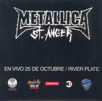 Metallica St Anger, Vertigo/Universal argentina, CD Promo