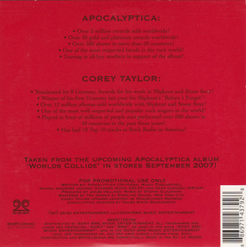Apocalyptica I'm not jesus, Sony/BMG europe, Single Promo