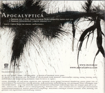 Apocalyptica Faraway vol 2, Universal europe, CD Promo