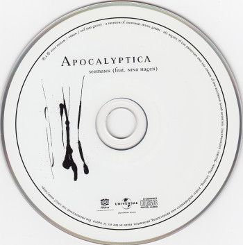 Apocalyptica Seemann, Universal europe, CD Promo