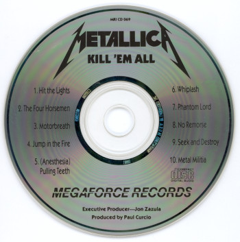 Metallica Kill'Em All, Megaforce usa, CD