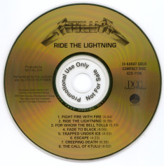 Metallica Ride The Lightning, Elektra/DCC usa, CD gold Promo