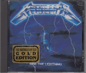 Metallica Ride The Lightning, Vertigo australia, CD gold