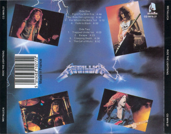 Metallica Ride The Lightning, Music For Nations france, CD